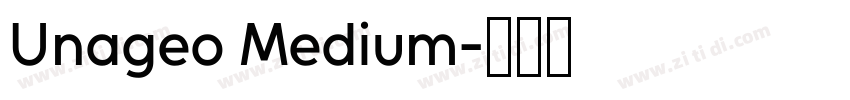 Unageo Medium字体转换